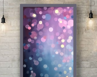 Original Abstract Oil Painting: Rainbow Hues, Colorful Wall Art (24x16)
