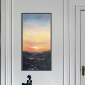 Abstract Original Painting Landscape Oil Painting Sunset Painting Meadow Painting