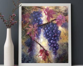 フルーツ2 印象派の静物画 様々なフルーツの油絵 デジタルダウンロード
