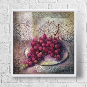 Grape Original Painting Oil Still life Fruits Artwork