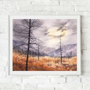 Forest Original Painting Landscape Trees Painting Field Wall Art