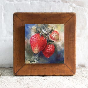 Fruits Original Painting Oil Still Life Strawberry Painting