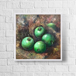 Apples Original Painting Fruits Oil Painting Still life