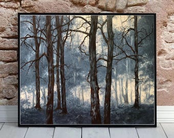 印象派の森の油絵：オリジナルの自然風景画（51 x 35 cm） - Etsy 日本