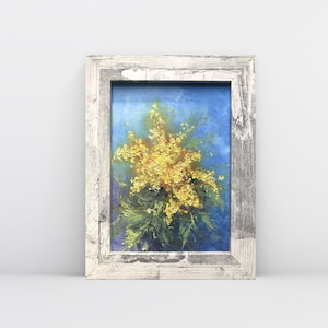 Flowers Original Painting Framed Floral Oil Painting Kitchen Still life