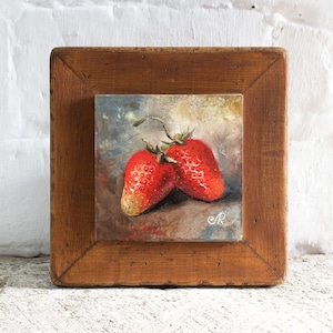 Fruits Painting on Canvas Kitchen Still life Strawberry Painting