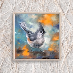 Bird Original Oil Painting Birds Wall Art Animal Painting