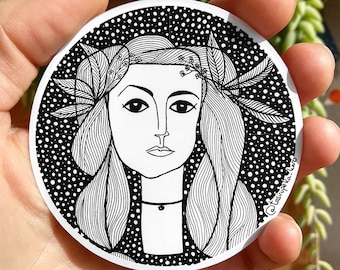 Picasso War and Peace sticker, cubist woman portrait, famous painting art, quality vinyl, waterproof stickers, decal for car, Free Shipping