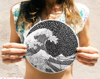 Great Wave off Kanagawa 8" BIG sticker, Katsushika Hokusai Gustav Klimt Picasso Van Gogh sticker, sticker van car caravan, Waterproof decal