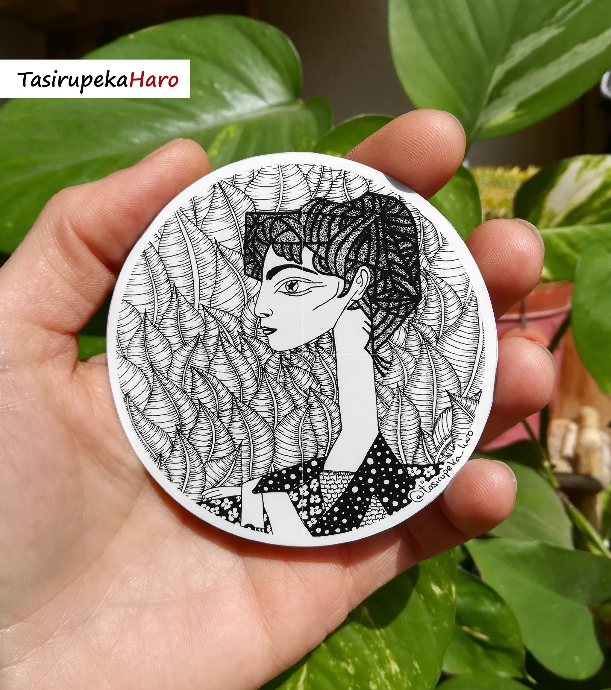 Picasso waterproof vinyl Sticker, Jacqueline Flowers, Portrait Woman Painting, Vinyl Decal for laptop, Waterproof Sticker art, Girl sticker