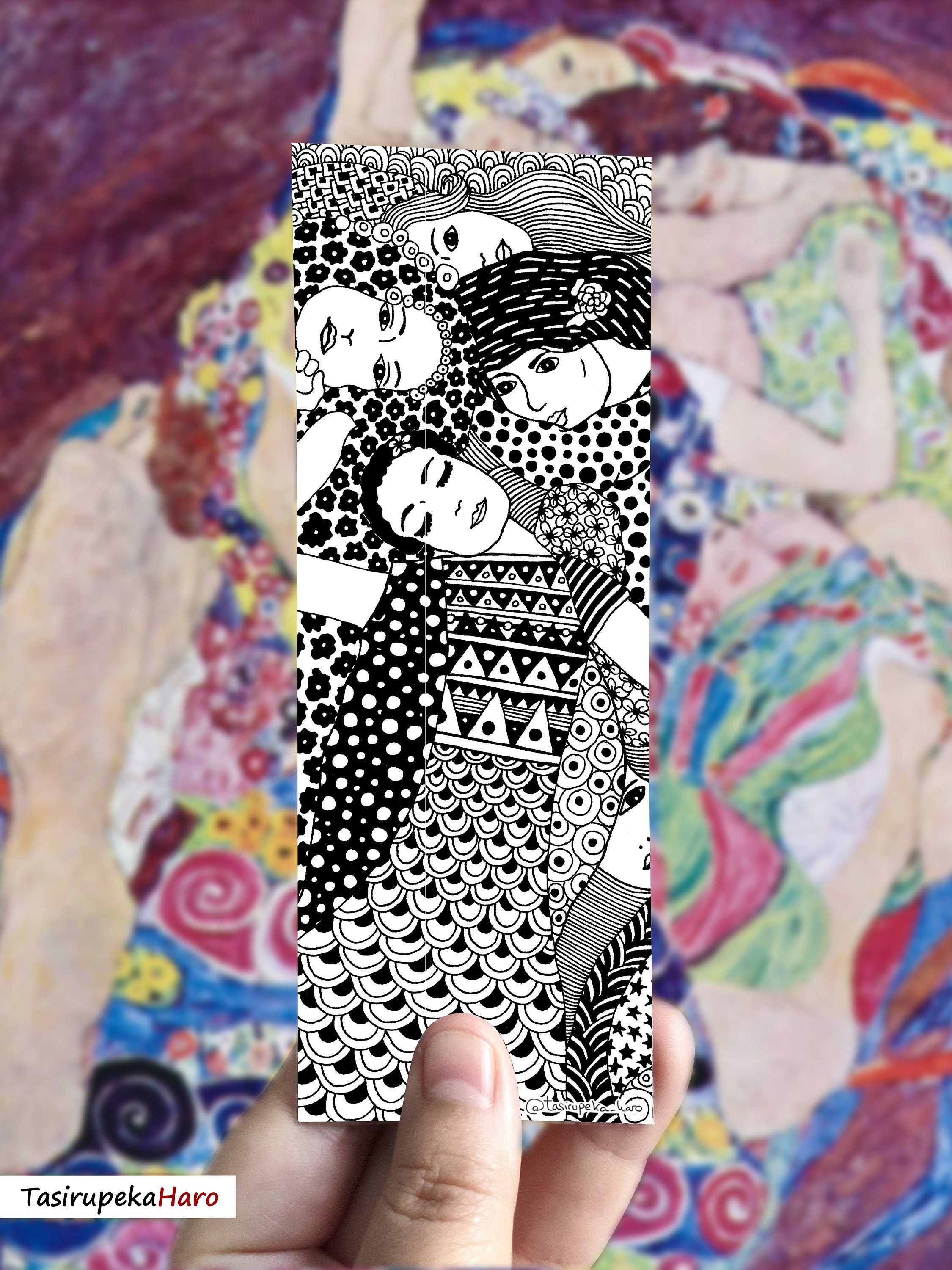 Bookmark With the Graphic Work of Gustav Klimt 