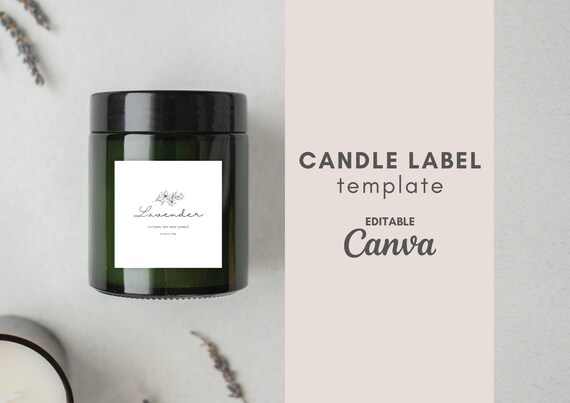 Candle Label Template Printable Candle Labels Candle Label - Etsy