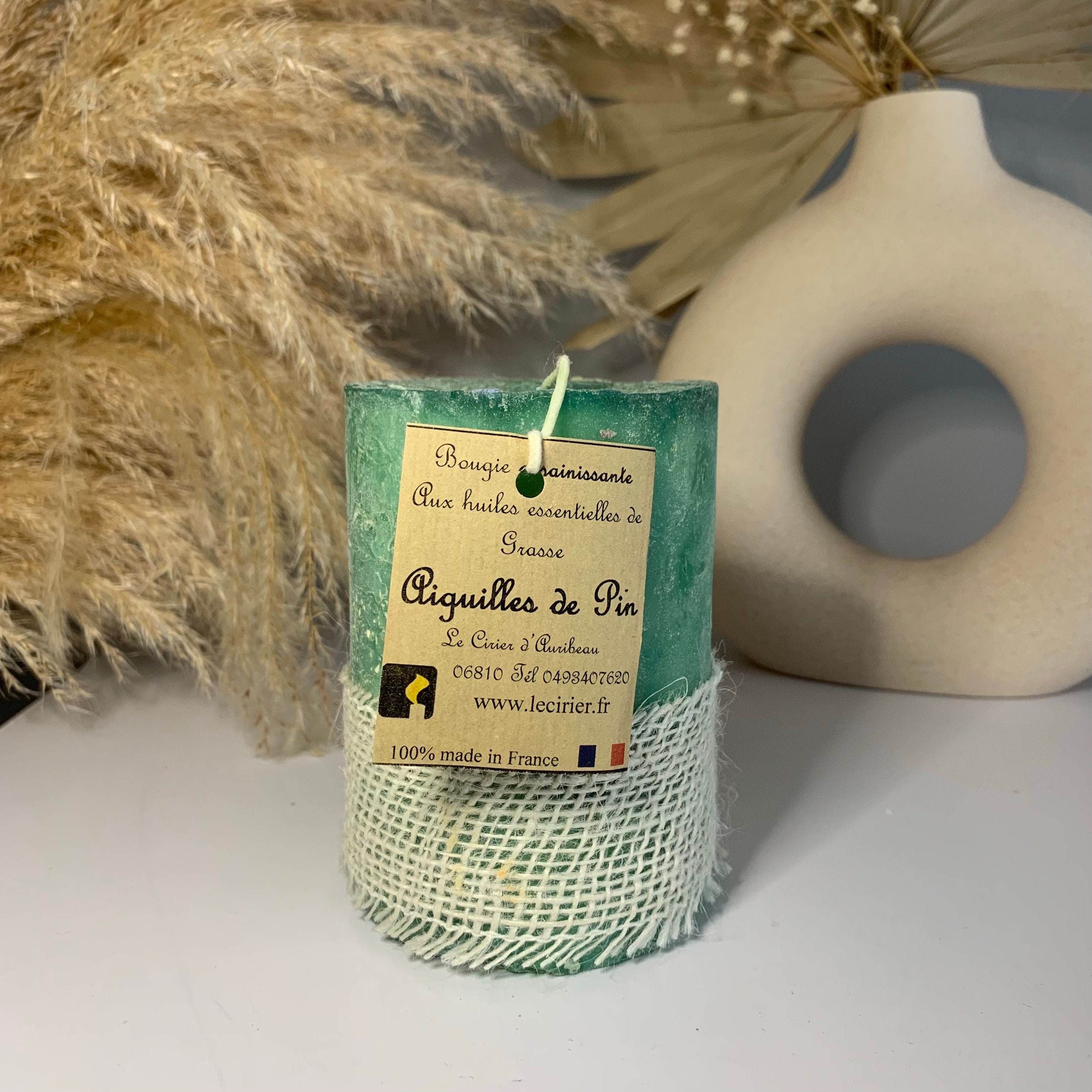 Bougie Aux Huiles Essentielles - Aiguilles de Pin