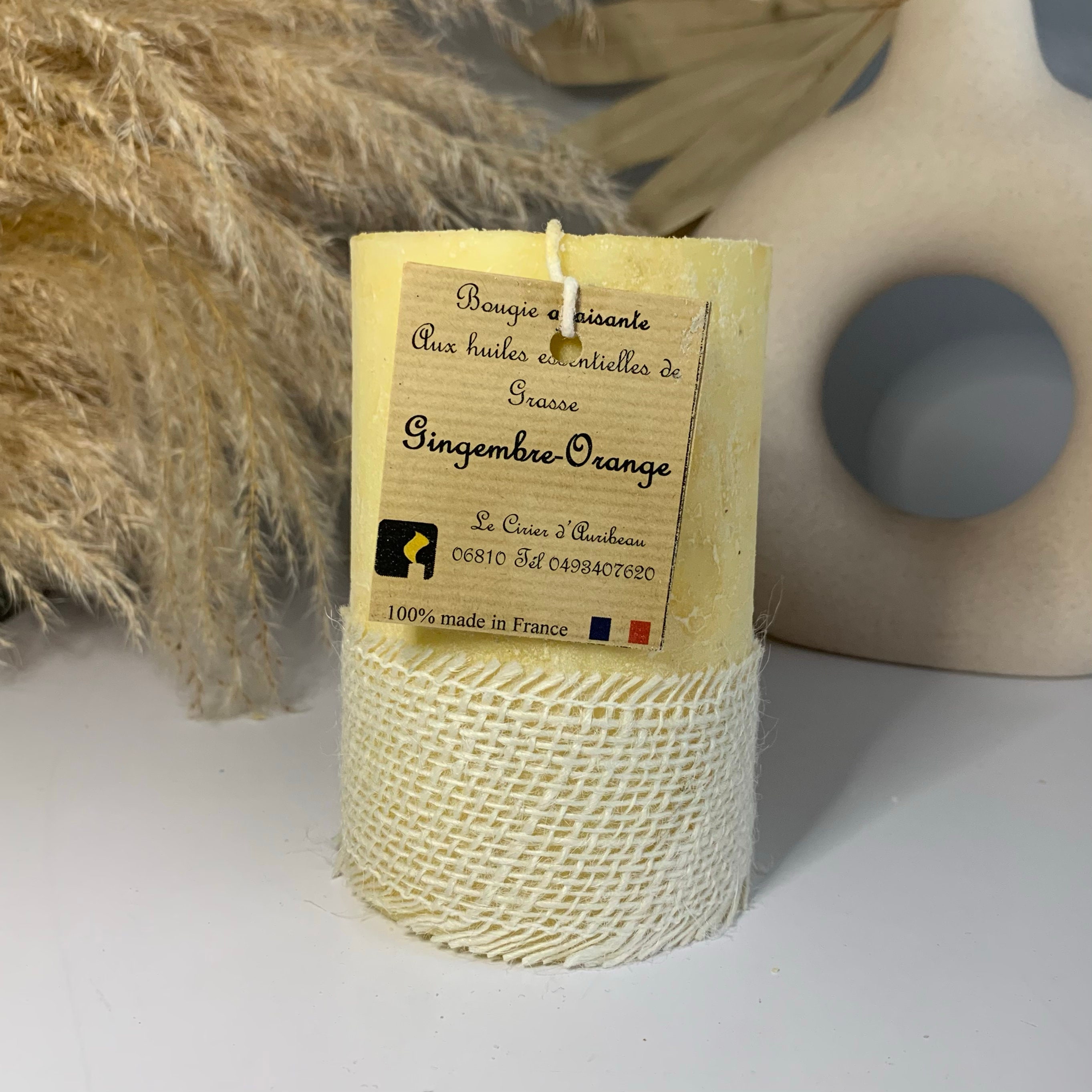 Bougie Aux Huiles Essentielles - Gingembre/Orange