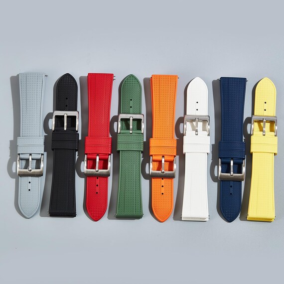 Bracelet De Montre En Silicone ANNEFIT - Dégagement Rapide, Tailles 18mm 20mm 22mm - Pour Sport, Natation, Quotidien - Unisexe