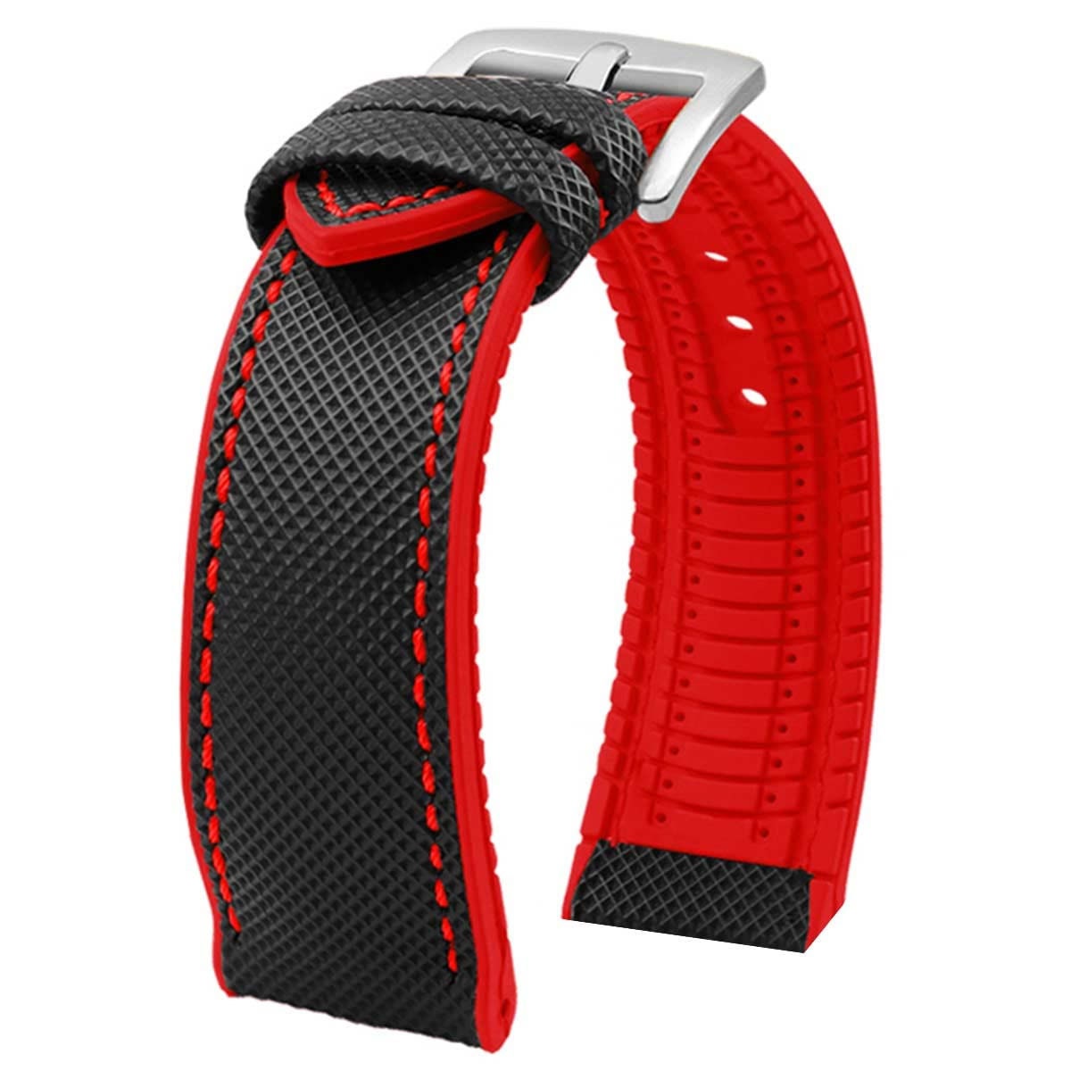 Cinturino Per Orologio In Nylon Traspirante 10-22mm - Antisudore, Unisex, Fibbia Argento (Colore 6, Larghezza 10mm)