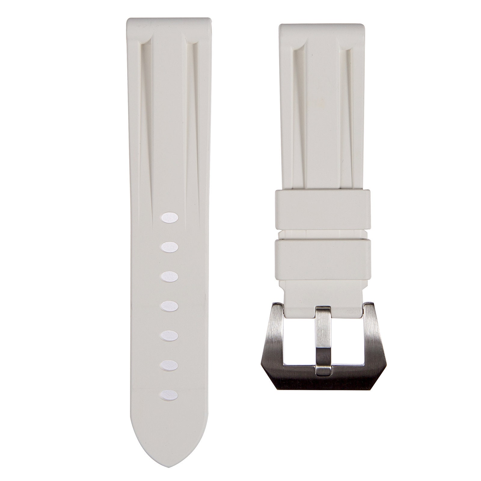 ㊲PANERAI 24mm-22mm FKM Rubber Watch Strap: 22mm 24mm Panerai Replacement Band