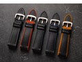 Leather Rubber Hybrid Watch Strap: Carbon Fiber Embossed, FKM Rubber Core product logo