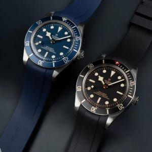 Integrated Curved End FKM Rubber Strap 20mm for Tudor Black Bay Black 58 Blue Red Orange Army Green Grey 20mm