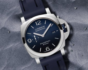 Correa de caucho FKM para reloj: 22 mm 24 mm Correa de repuesto Panerai