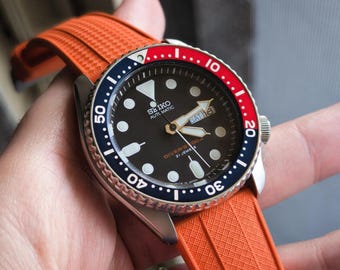 Correa de reloj de caucho FKM Grid: liberación rápida 20 mm 22 mm