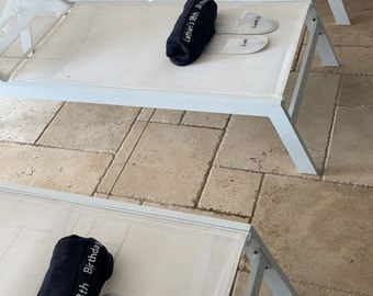 Personalised Spa towel and slippers