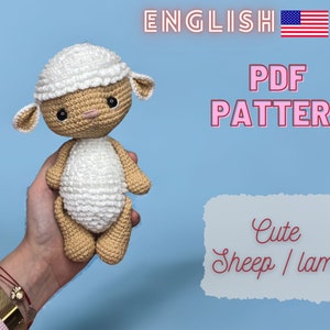 CROCHET PATTERN: The sheep - Amigurumi Easter lamb / sheep crochet PDF pattern - English only