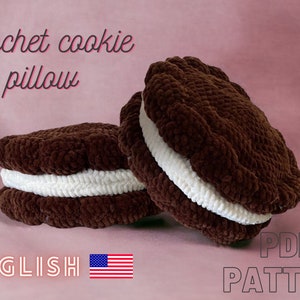 Crochet Pattern for Cookie Cream Pillow - Plush and Stylish Decor