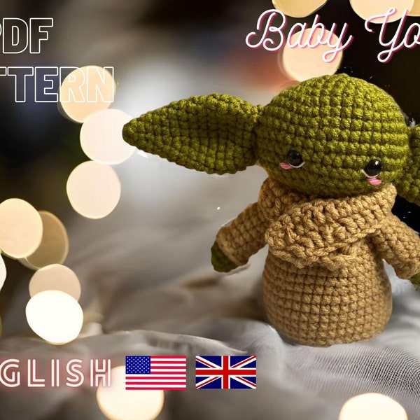 Baby Alien green Child crochet pattern PDF easy amigurumi funko pop