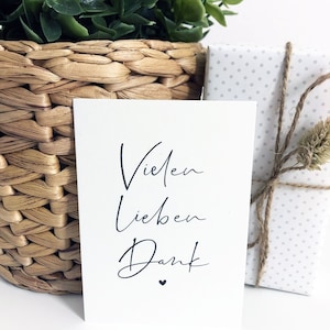 Tarjeta pequeña con texto "Muchas gracias" - mini tarjeta - tarjeta de agradecimiento - gracias - tarjeta de agradecimiento - tarjeta de felicitación - A7