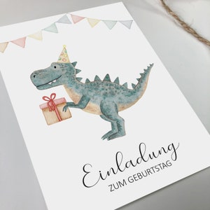 T-Rex Einladungskarten Kindergeburtstag mit beschreibbarer Rückseite verschiedene Sets Dino Party Geburtstagsparty Tyrannosaurus Bild 7
