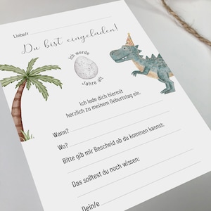 T-Rex Einladungskarten Kindergeburtstag mit beschreibbarer Rückseite verschiedene Sets Dino Party Geburtstagsparty Tyrannosaurus Bild 8