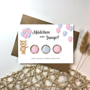 Gender Reveal Scratch Card - Femmina o Maschio - Gender Reveal - Scratch Card - Gravidanza - Sorpresa - Baby Shower - Bambino