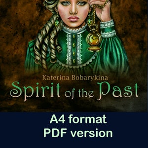 Spirit of the Past PDF (A4 version) coloring book Hand drawn line art Katerina Bobarykina