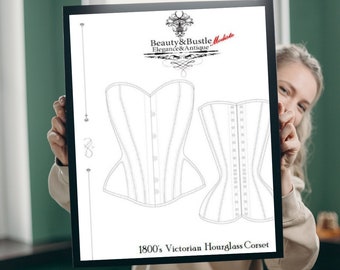 Multi-size Corset Symington Style hip gore | Corset Pattern Pdf | Personalized Corset |Victorian Corset|PDF pattern |