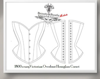 Victorian Hourglass Corset Pattern | Multi-Size Overbust (PDF Pattern)