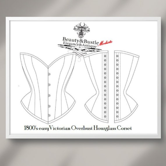 Victorian Hourglass Corset Pattern | Multi-Size Overbust (PDF Pattern)