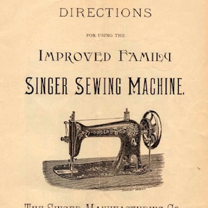 Singer Verbesserte Familie Nähmaschine Anleitung (PDF Download)