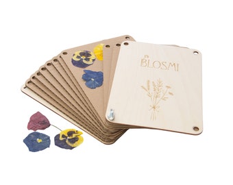 Kit de prensa de flores de madera, herbario botánico, regalo para amantes de las plantas