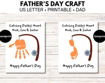 Geschenk für Vater, Papa, Handabdruck und Fußabdruck für Baby, Säugling, Kleinkind, Kind für Papa, Kindergarten Basteln und Aktivität, Andenken für Papa