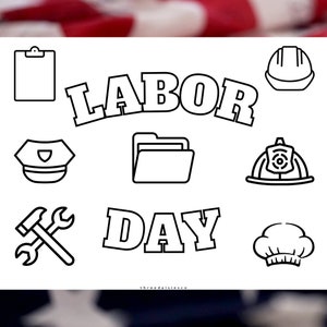 Pagina da colorare per la festa del lavoro stampabile