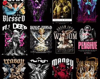 1000+ Angel T-Shirt & Hoodie Designs Bundle (Digital Download)