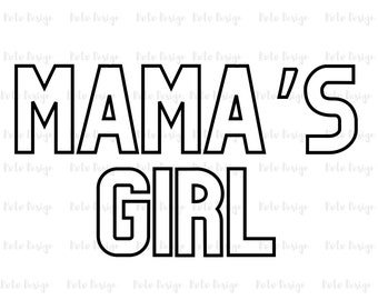 Mama's Girl PNG, Retro Design (Digital Download)