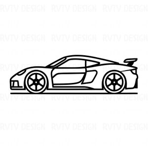 Sports Car Silhouette PNG: Racing Clipart, Cricut Cut File (5 Colors)