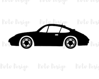Sports Car Silhouette PNG: Racing Clipart, Cricut Cut File (5 Colors)