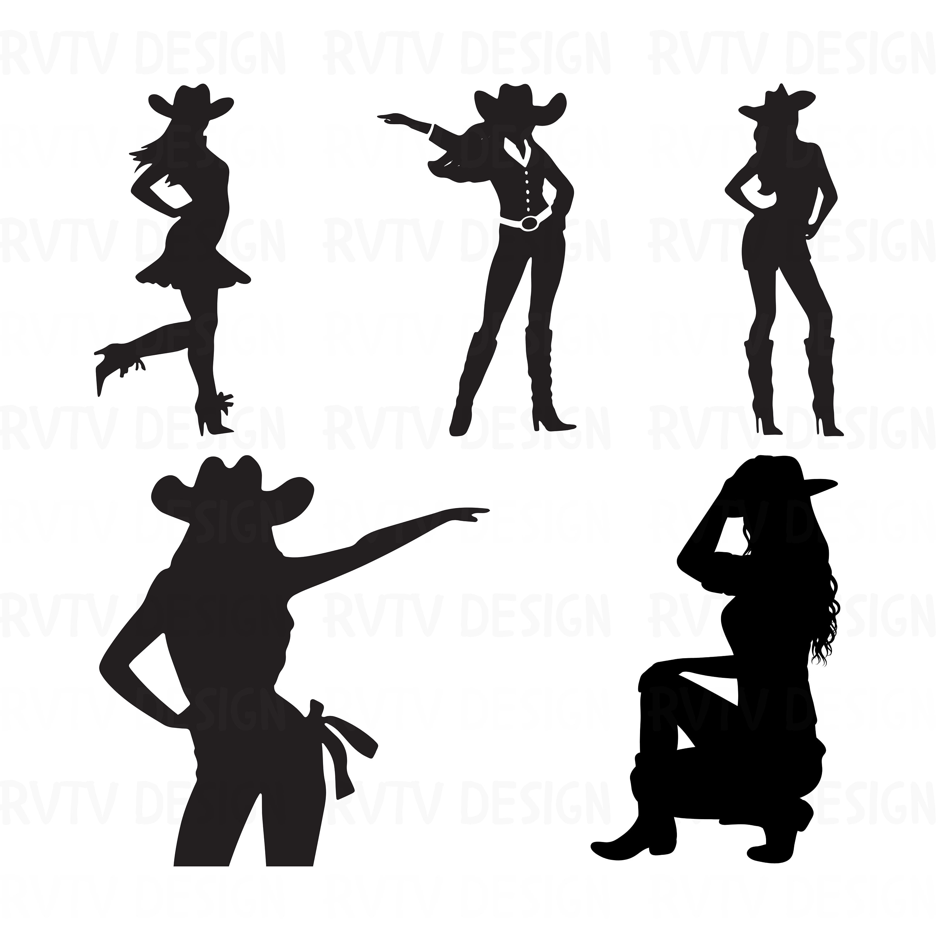 Cowgirl Silhouette PNG Bundle: Disco Cowgirl Graphics (digital Download) -  Etsy, image size:3000x3000