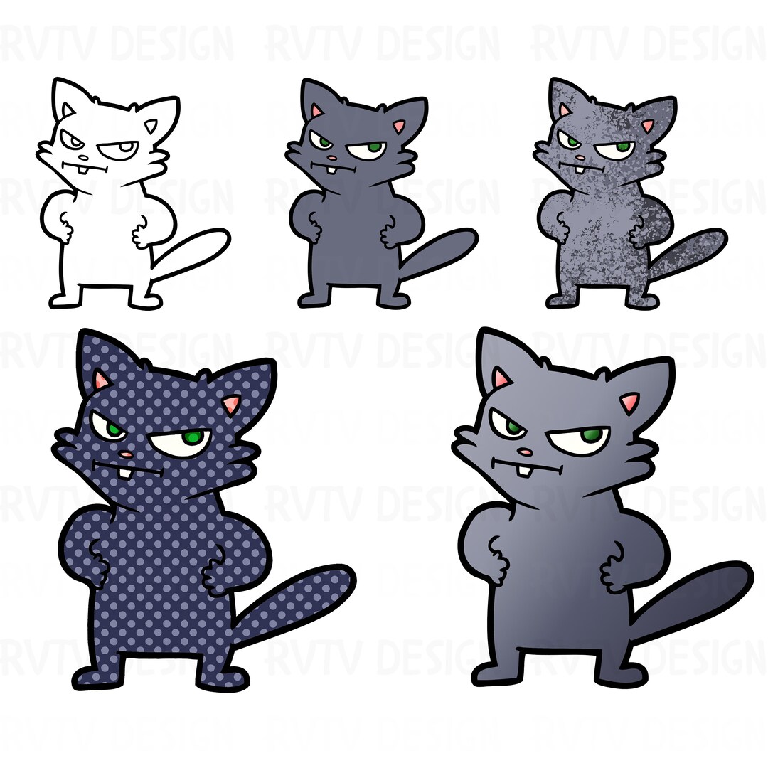 Grumpy Cat Clipart, 5 Types Cat Png, Cat Png File, Grumpy Cat Png, Cat ...