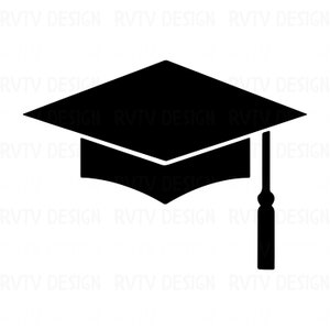 May include: A black graduation cap with a tassel. The cap is a symbol of academic achievement.