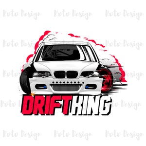 Premium Auto-T-shirt Design, Drift King Tshirt Png, sofortiger Download, Autos Png, Autos Clipart, Auto-Design, E46 Png, E46 M3 Png, Drift
