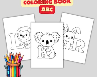 ABC Coloring Book: Printable Alphabet Activity Pages (Digital Download)